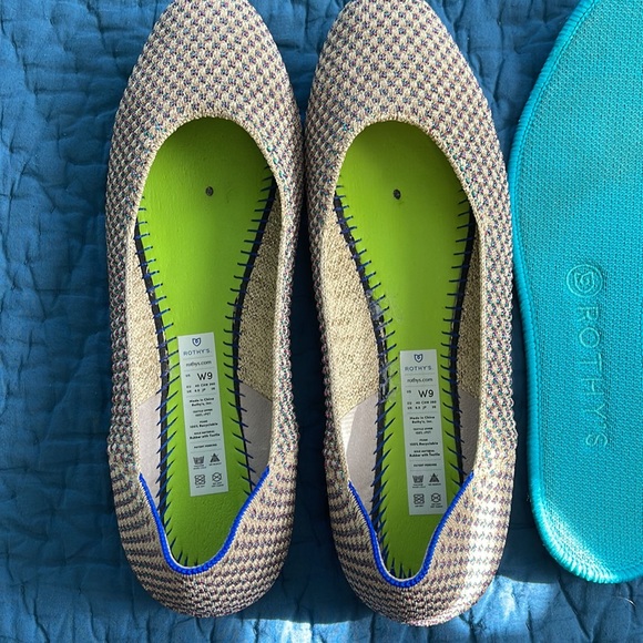 Rothy’s metallic cap toe flat - Picture 5 of 7